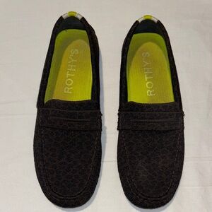 Rothy’s Women’s Size 9.5 Animal Print Brown Black Textile Driving Moc